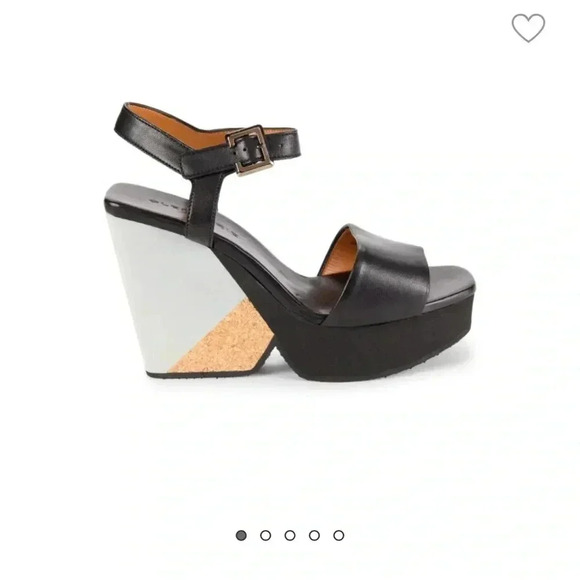 Robert Clergerie Shoes - Clergerie Block Heel Leather Platform Sandal| 7